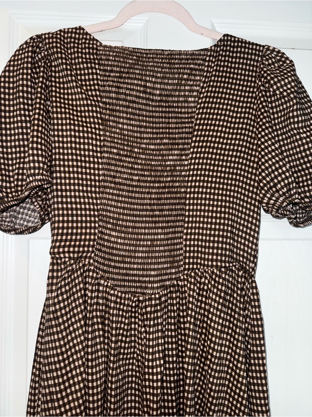 Blu Pepper Brown Gingham Midi Dress - Picture 5 of 5